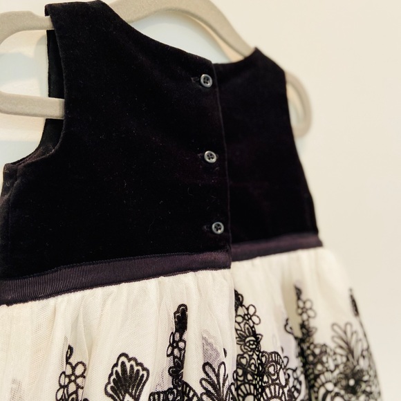 Children’s Place Black Velvet & Tulle Dress - Picture 5 of 5
